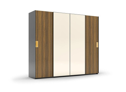  Luxus Set 6tlg Doppel Bett Schlafzimmer Kommode mit Spiegel 2x Nachttische